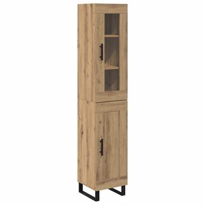 vidaXL Highboard Dąb rzemieślniczy 34,5 x 34 x 180 cm