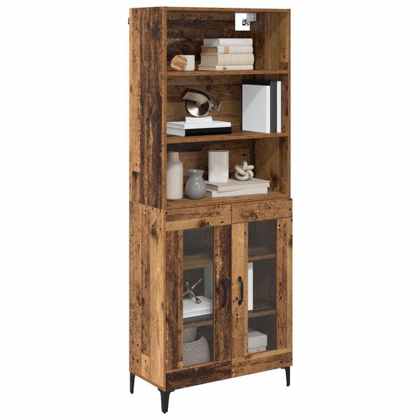 vidaXL Highboard Stare drewno 69,5 x 34 x 180 cm