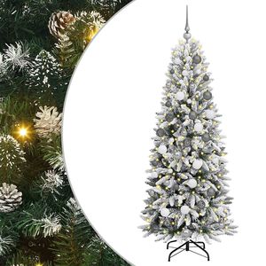 vidaXL Sztuczna choinka Biały 180 cm PVC, plastik, stal i PE
