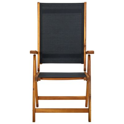 vidaXL Składane krzesła ogrodowe, 6 szt., drewno akacjowe i textilene