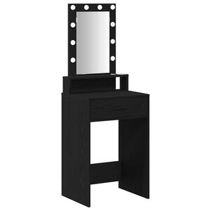 vidaXL Toaletka Czarny 50 x 41 x 140 cm Drewno inżynieryjne