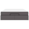 vidaXL Rama ł&oacute;żka z materacem z materacem 2 pcs Szary PVC