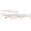 vidaXL Ł&oacute;żko z regałem, bez materaca, białe, 180x200 cm, sosnowe