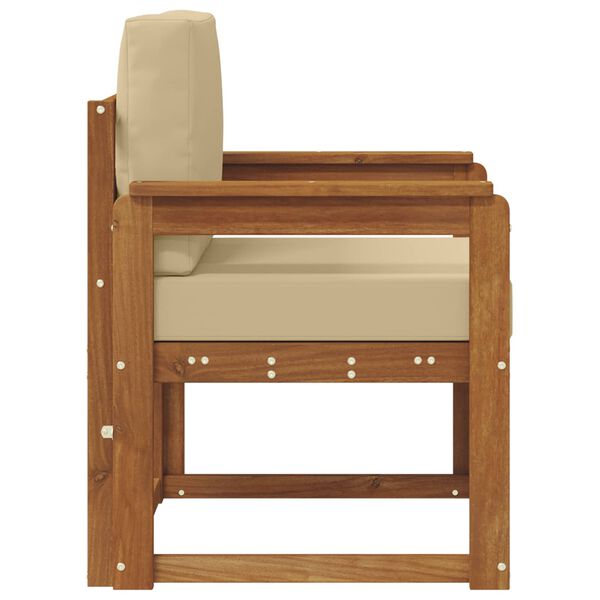 vidaXL Sofa na zewnątrz Lite drewno akacjowe i poliester Naturalny