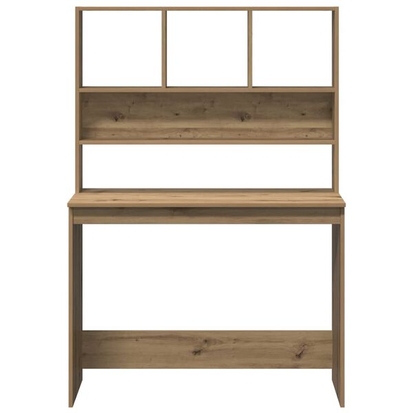 vidaXL Biurko z p&oacute;łkami, dąb Artisan, 102x45x148 cm