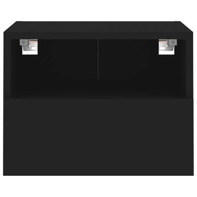 vidaXL Ścienna szafka TV, czarna, 40x30x30 cm, materiał drewnopochodny