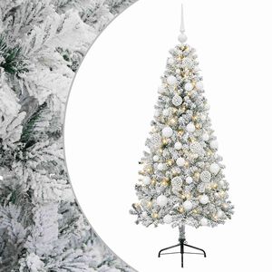 vidaXL Sztuczna choinka z bombką 120 cm 150 LED Ciepła biel