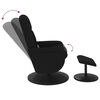 vidaXL Rozkładany fotel masujący z podn&oacute;żkiem, czarny, aksamit
