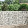 vidaXL Podniesiona rabata gabionowa, trapezowa, stal, 150x20x100 cm