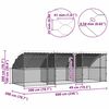 vidaXL Klatka dla kur 3 pcs Srebrny 600 x 200 x 198,5 cm