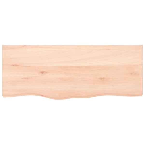 vidaXL P&oacute;łka, 100x40x(2-6) cm, surowe lite drewno dębowe