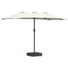 vidaXL Parasolka ogrodowa piaskowy 385 x 209 x 244 cm Poliester i Stal