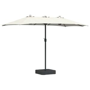 vidaXL Parasolka ogrodowa piaskowy 385 x 209 x 244 cm Poliester i Stal