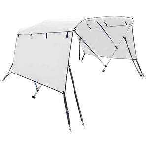 vidaXL Daszek bimini ze ściankami, 3 pałąki, 183x(137-152)x137 cm