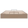vidaXL Rama ł&oacute;żka otomana bez materaca, cappucino, 140x190cm, ekosk&oacute;ra