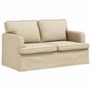 vidaXL Sofa 2 pcs Kremowy 144 x 80 x 85 cm tkanina
