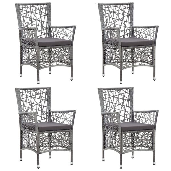 vidaXL 5-częściowy zestaw mebli ogrodowych, szary