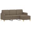 vidaXL 3-osobowa sofa z podn&oacute;żkiem, taupe, 180 cm, tkaniną