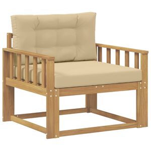 vidaXL Środkowa sofa ogrodowa Poliester Biały