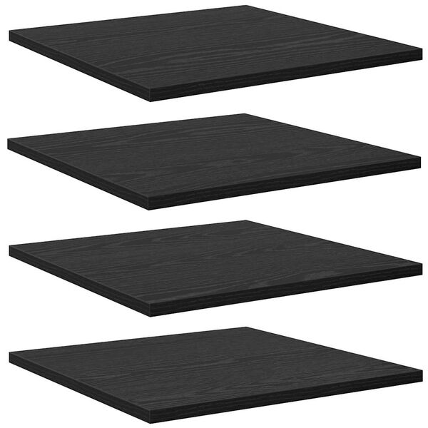 vidaXL P&oacute;łka na książki 4 pcs Czarny 40 x 40 x 1,5 cm