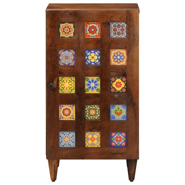 vidaXL Bufet z drzwiami orzech włoski 40 x 33 x 75 cm Drewno z mango