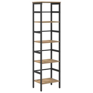 vidaXL P&oacute;łka na książki 4 poziomy 40 x 29,5 x 149 cm Dąb rzemieślniczy