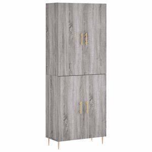 vidaXL Witrynka szary dąb sonoma 69,5x34x180cm materiał drewnopochodny