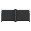 vidaXL Zwijana markiza boczna, czarna, 100 x 1000 cm