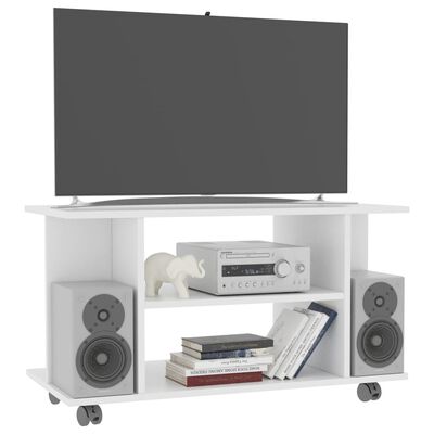 vidaXL Szafka pod TV, biała, 80x40x45 cm, materiał drewnopochodny