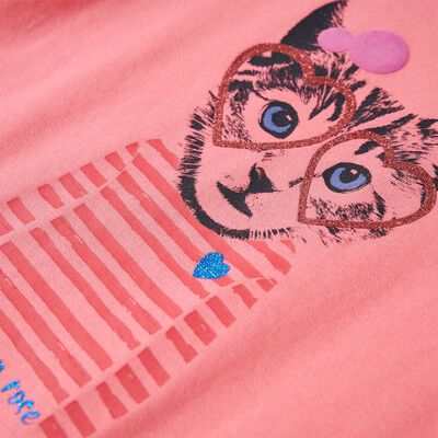Koszulka dziecięca z długimi rękawami, różowa, 92