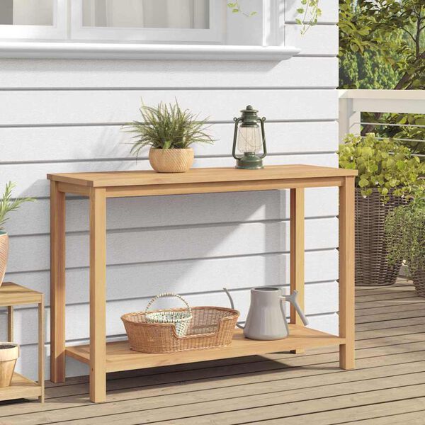 vidaXL Stolik kawowy Brązowy 110 x 40 x 45 cm Lite drewno tekowe