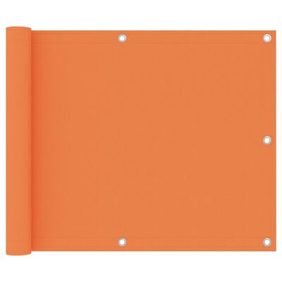 vidaXL Parawan balkonowy, pomarańczowy, 75x500 cm, tkanina Oxford