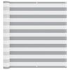 vidaXL Ekran balkonowy Jasnoszary i biały. 120 x 800 cm