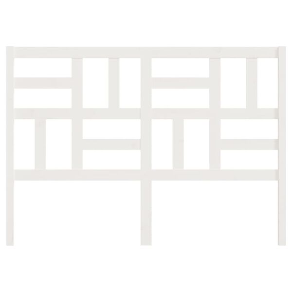 vidaXL Wezgłowie łóżka, białe, 126x4x104 cm, lite drewno sosnowe