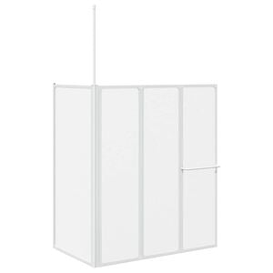 vidaXL Drzwi prysznicowe, kształt L, 70x120x137 cm, 4 panele, składane