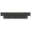 vidaXL Panel ogrodzeniowy 9 pcs WPC i aluminium Czarny