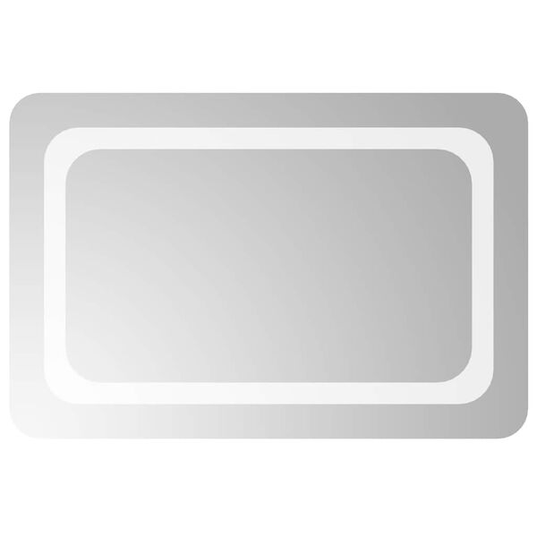 vidaXL Lustro łazienkowe z LED, 60x40 cm