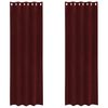 vidaXL Zasłony zaciemniające 2 pcs Czerwone wino 140 x 225 cm Aksamit
