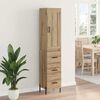 vidaXL Highboard z szufladą Dąb rzemieślniczy 34,5 x 34 x 180 cm