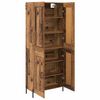 vidaXL Highboard 2 pcs Stare drewno Materiał drewnopochodny