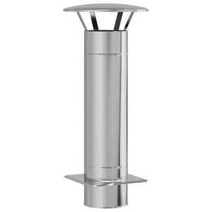 vidaXL Przedłużenie kominka Srebrny 35 x 35 x 82 cm Stal nierdzewna