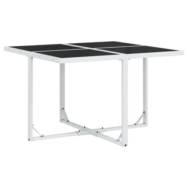 vidaXL 9-cz. zestaw mebli ogrodowych z poduszkami, biały, textilene