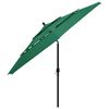 vidaXL 3-poziomowy parasol na aluminiowym słupku, zielony, 3,5 m
