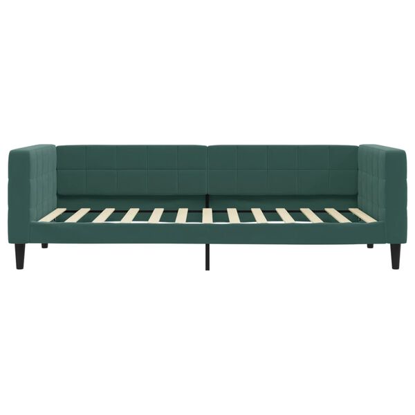 vidaXL Sofa z funkcją spania, ciemnozielona, 100x200 cm, aksamitna
