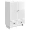vidaXL Bufet Biały Wysoki Połysk 66 x 34,5 x 95 cm Drewno inżynieryjne