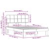 vidaXL Ramka ł&oacute;żka z tapicerowanym wezgłowiem Jasnoszary 120 x 200 cm