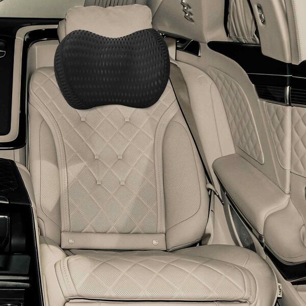 vidaXL Poduszka na szyję Czarny Pianka z pamięcią 30,5 x 21,5 x 13 cm