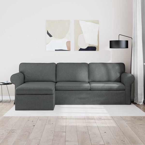 vidaXL Sofa Ciemnoszary