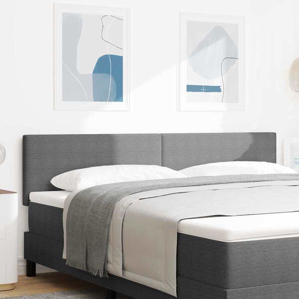 vidaXL Zagł&oacute;wek Z zagł&oacute;wkiem Jasnoszary 180 cm Sk&oacute;ra ekologiczna