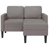 vidaXL Sofa 2-osobowa z szezlongiem w kształcie litery L, kolor taupe